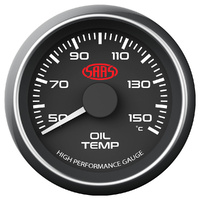 Genuine SAAS Performance Engine Oil Temp 52mm Analog Gauge Black Face 4 Colour Lighting 
