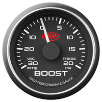 Genuine SAAS SG-TB52B Performance Turbo Boost 52mm 2" 30 IN-HG>20 PSI Analog Gauge Black Face