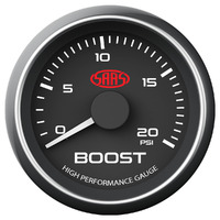 Genuine SAAS SG-TBD52B1 52mm 2" Turbo Diesel Boost Gauge 20PSI Range Black Dial Face