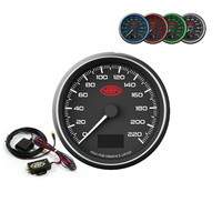 Genuine SAAS Speedometer Inc GPS SG31632 SG31650 Speedo 0-220 Kph 3 1/2" 90mm in Dash Black Muscle Series - Digital Read Out Mph or Kph