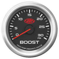 Genuine SAAS SG32213 Boost Gauge Diesel 0 - 30psi 52mm Muscle Series 3 Black