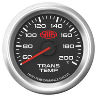Genuine SAAS SG32222 Trans Temp Gauge 60 - 200 Deg 52mm Muscle Series 3 Black