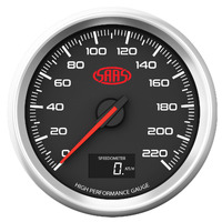 Genuine SAAS SG32632 Speedometer 0 - 220 Kph 3 1/2 Indash Black Muscle Series 3