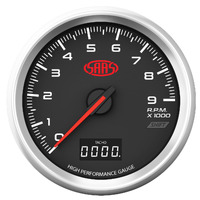 Genuine SAAS SG32642 Tachometer 0-9K Shiftlite 3-1/2 Indash Black Muscle Ser. 3