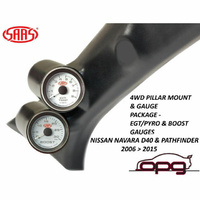Genuine SAAS Pillar Pod / Gauge Package for Nissan Pathfinder 2006>2015 Boost & EGT