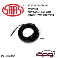 Genuine SAAS SG6102 Wiring Harness - Volts Gauge 2nd Battery 3 Pin for - Trax Series Only