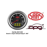 Genuine SAAS Trax Digital Dual Twin Reading Gauge Diesel Boost Analgue 0-30 PSI EGT Pyro 0-900 Digital C