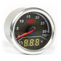 Genuine SAAS Trax Digital Dual Twin Reading Gauge Diesel Boost 0-30 PSI Volts 8-18 Volts