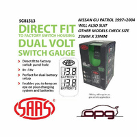 Genuine SAAS SG81513 Dual Volt Digital Switch Gauge for Nissan GU Patrol 1997 > 2004