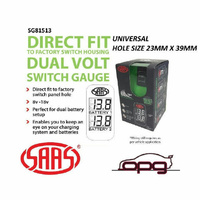 Genuine SAAS SG81513 Dual Volt Digital Switch Gauge for Universal Hole Size 23 X 39mm