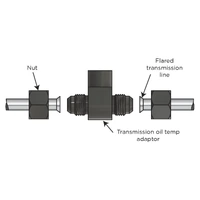 Genuine SAAS SGA1010 Transmission Cooler T-Fitting Sender Adaptor suits 5/16 Metal Cooler Lines