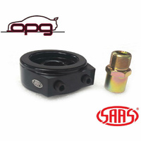 Genuine SAAS Black Oil Adapter Sandwich Plate for Oil Pressure Gauge AU Ford 6cl & V8
