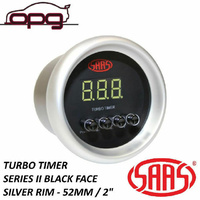 Genuine SAAS Performance Turbo Timer 52mm 2" Digital Gauge Black Silver Rim Face 4 Color
