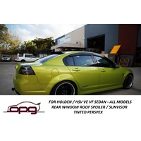 HIC Rear Window Roof Visor Spoiler Wing Sunshade Sunvisor SS SSV Omega Berlina Holden HSV WM WN VE VF E1 E2 E3 GENF GENF2 Sedan - Dark Tinted Plastic