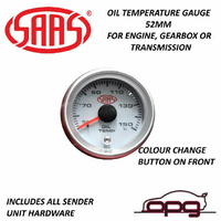 Genuine SAAS SG-OT52W Performance Transmission Oil Temp 52mm Analog Gauge White Face