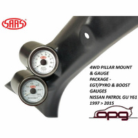 Genuine SAAS Pillar Pod Gauge Package for Nissan GU Y61 Patrol 1997 > 2016 Boost & EGT Gauges