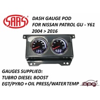 Genuine SAAS Gauge Dash Trax Diesel Boost EGT Water/Oil Press for Nissan Patrol GU Y61