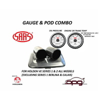 Genuine SAAS Gauge Dash Pod Gauge Package for Holden VE SS SSV SV6 Series 2 Oil Temp + Press 