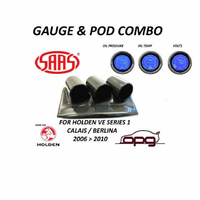 Genuine SAAS Gauge Dash Pod Package for Holden VE Calais Berlina Series 1 Oil Temp+Press+Volts Lc