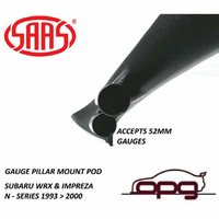 Genuine SAAS Gauge Pillar Pod for Subaru WRX & Impreza N Series 1993 > 2000 52mm Gauges