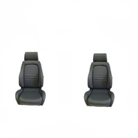 Autotecnica Sport Bucket Seats 4X4 4WD Explorer Bucket Seats ADR Approved Grey Cloth Universal - Pair