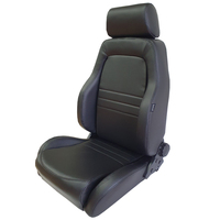 Autotecnica Adventurer Sports Bucket Seat (1 Only) Black PU Leather ADR Approved - Does Not Include Seat Adapter