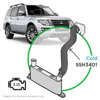 SAAS SSH3401 Silicone Intercooler Pipe Cold Suits NT NS Mitsubishi Pajero 3.2L 06-14