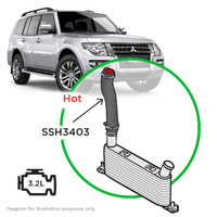 SAAS SSH3403 Silicone Intercooler Pipe Hot Suits NT NS Mitsi Pajero 3.2L 06-14