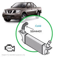Genuine SAAS SSH4401 Nissan Navara D40 Pathfinder R51 V9X V6 Silicone Intercooler Cold Side 1st Stage SSH4401 (OEM_144635X21A)