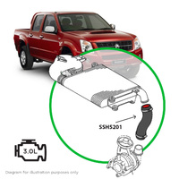 Genuine SAAS SSH5201 Silicone Intercooler Pipe Hot for RA Rodeo 2007-2008 / RC Colorado 2008 - 2010