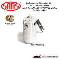 Genuine SAAS ST1013 Alloy Baffled Oil Catch Can Tank for LS1 GEN3 Engines Holden & HSV VT VX VU VY VZ 500ml Capacity