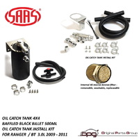 Genuine SAAS ST1014 ST2101 Black Billet - Oil Separator Catch Can for Ford Ranger & Mazda BT50 PJ PK 3.0 Turbo Diesel 2006-11 3.0 Litre Turbo Engine