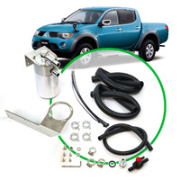 Genuine SAAS Oil Catch Tank Full Kit Machined Fitting Oil Resistant w/Hose Clamps for Mitsubishi Challenger PB PC 2.5L 09-15 NB:Some Models Refer Desc