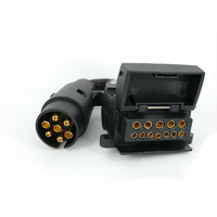 CAR Trailer Adaptor Plug - 7 Pin Large round Male Plug to 12 Pin Female flat Caravan *Australian Stock*
