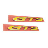 Genuine Holden HSV Badge "GTS" for VE E2 E3 GTS Side Badges - Yellow with Chrome Rim Pair