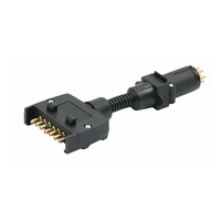 OneX Trailer Caravan Adaptor 7 Pin Flat Male Plug To 7 Pin Male Small Round Plug WA AU