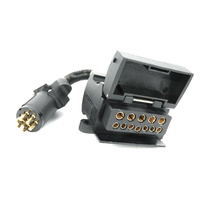 OneX Trailer Adaptor Plug - 7 Pin Small Round Male Plug to 12 Pin Female flat WA Australia