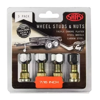 Genuine SAAS TWS16105 Trailer Wheel Studs and Nuts 7/16 5 Pack
