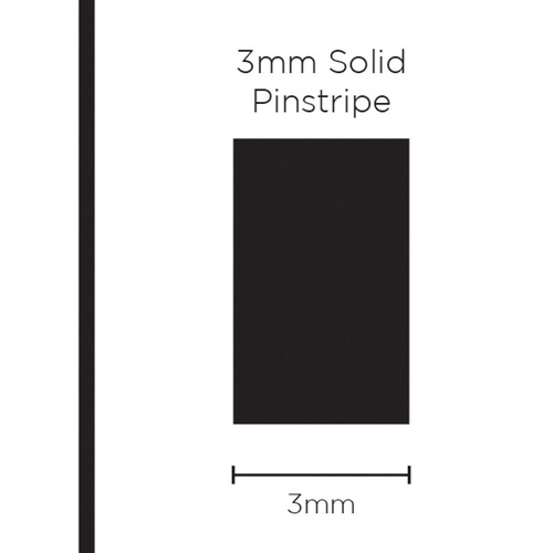 Genuine SAAS Pinstripe Solid Black 3mm x 10mt