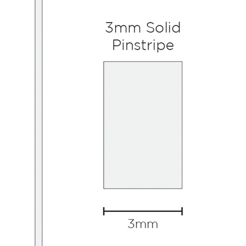 Genuine SAAS Pinstripe Solid White 3mm x 10mt