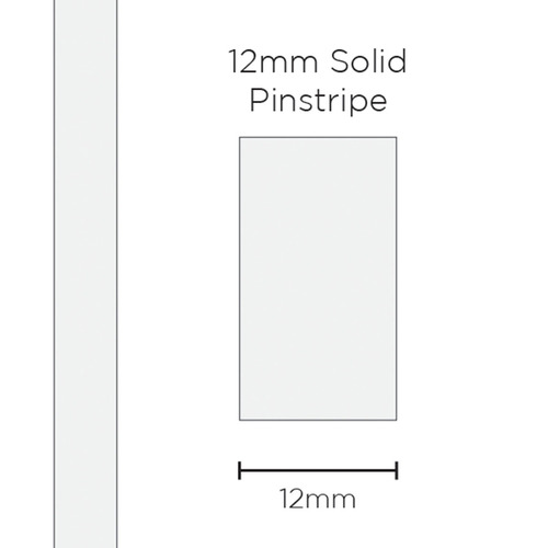 Genuine SAAS Pinstripe Solid White 12mm x 10mt