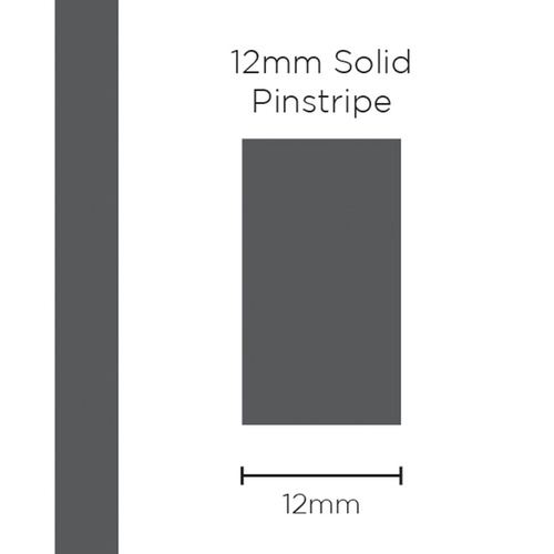 Genuine SAAS Pinstripe Solid Charcoal 12mm x 10mt