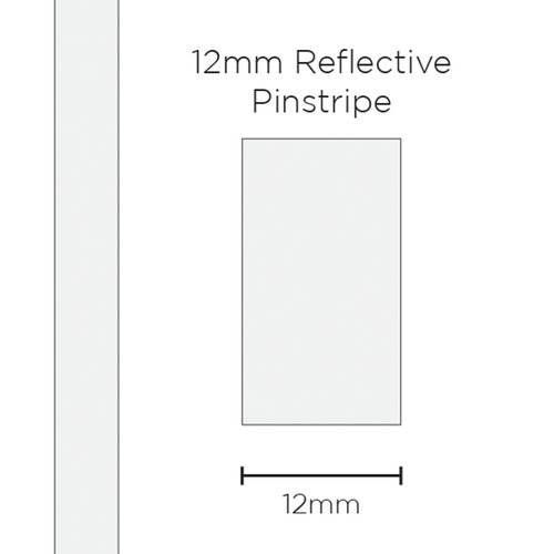Genuine SAAS Pinstripe Reflective White 12mm x 1mt