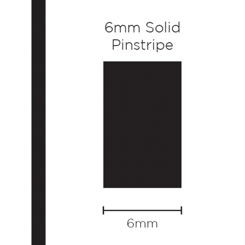 Genuine SAAS Pinstripe Solid Black 6mm x 10mt