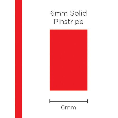 Genuine SAAS Pinstripe Solid Red 6mm x 10mt