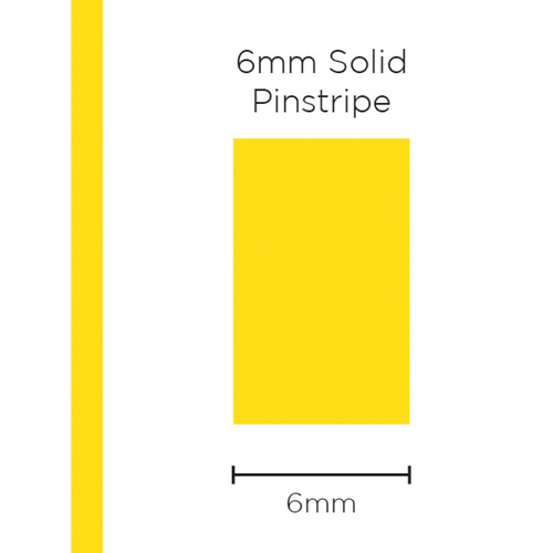 Genuine SAAS Pinstripe Solid Yellow 6mm x 10mt