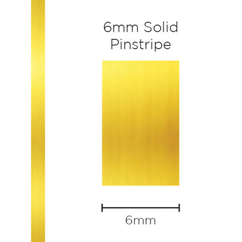 Genuine SAAS Pinstripe Solid Gold Mylar 6mm x 10mt