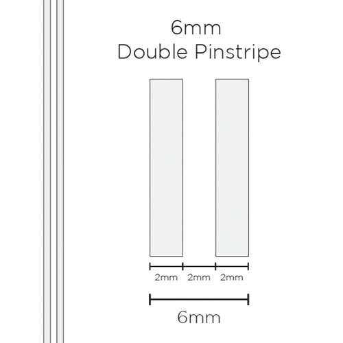 Genuine SAAS Pinstripe Double White 6mm x 10mt