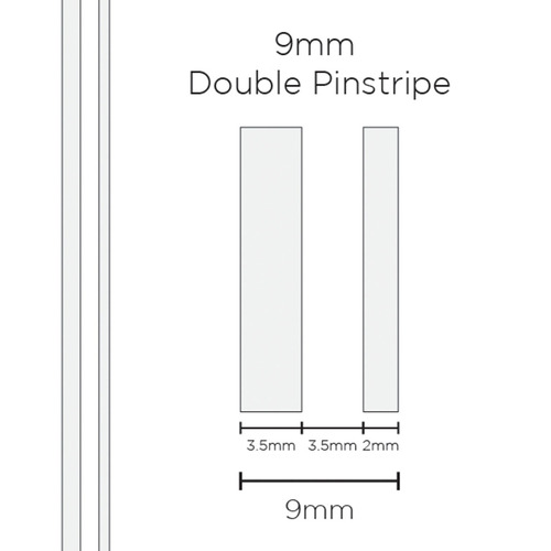Genuine SAAS Pinstripe Double White 9mm x 10mt