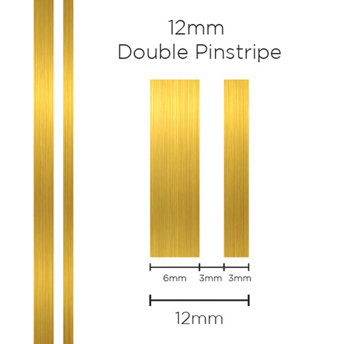 Genuine SAAS Pinstripe Double Gold 12mm x 10mt